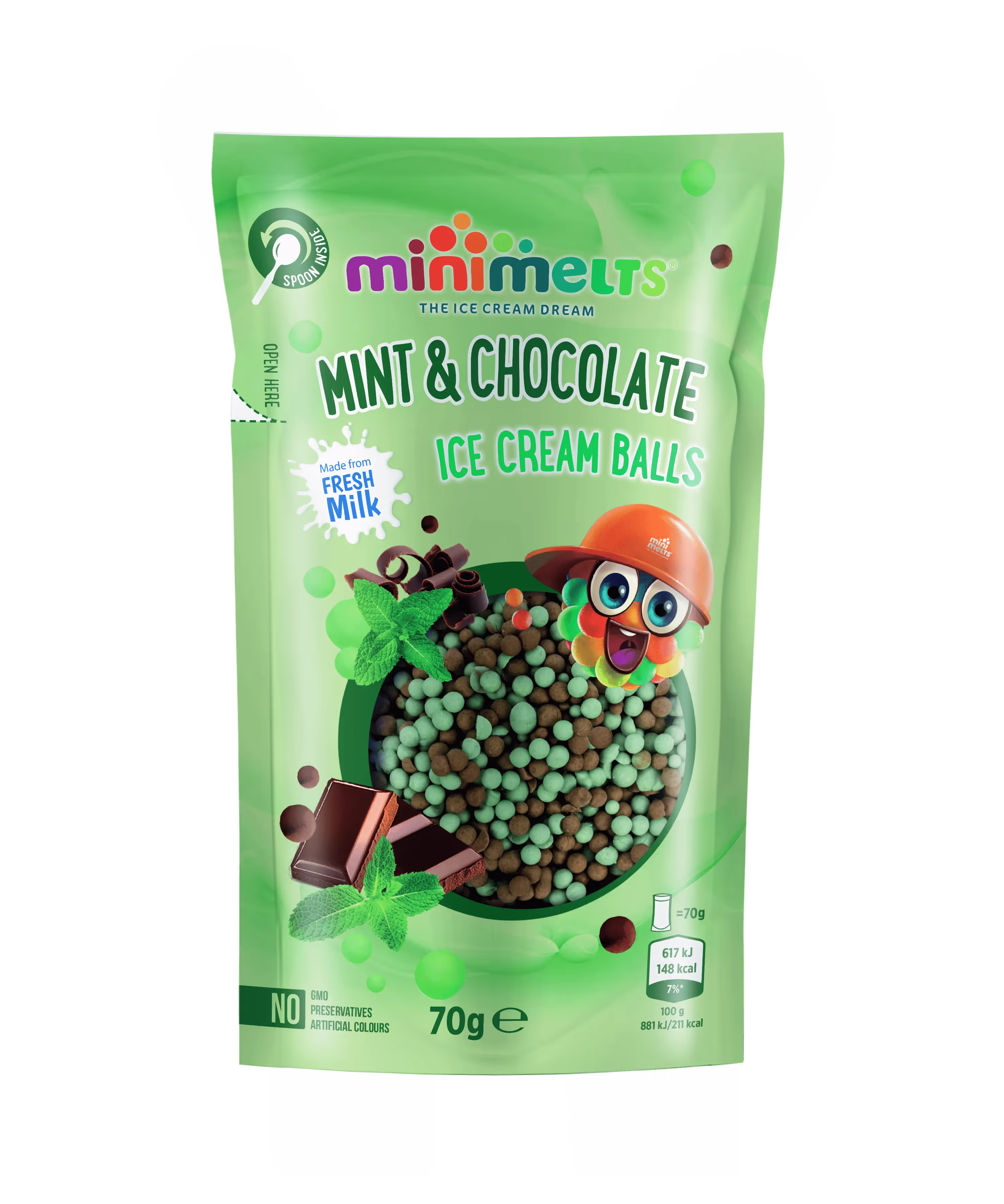 Mint Chocolate Mini Melts in Retail Setting